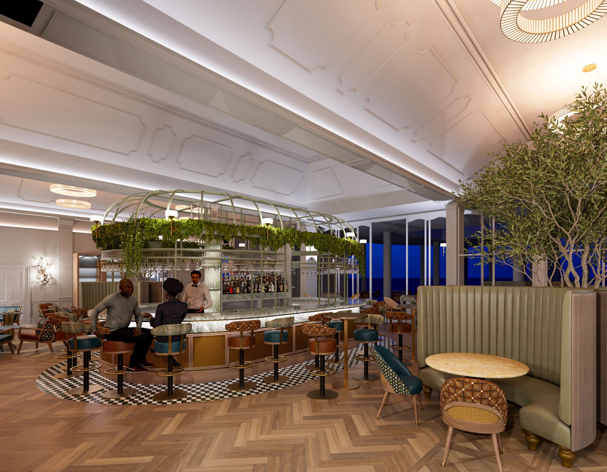 Visualisation of new all- day Bar – Crieff Hydro